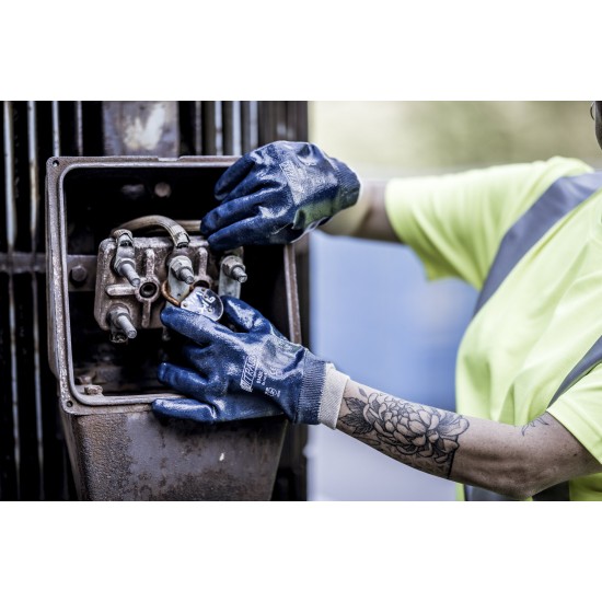 NITRAS Γάντια νιτριλίου με πλήρη επένδυση, μπλε 03420