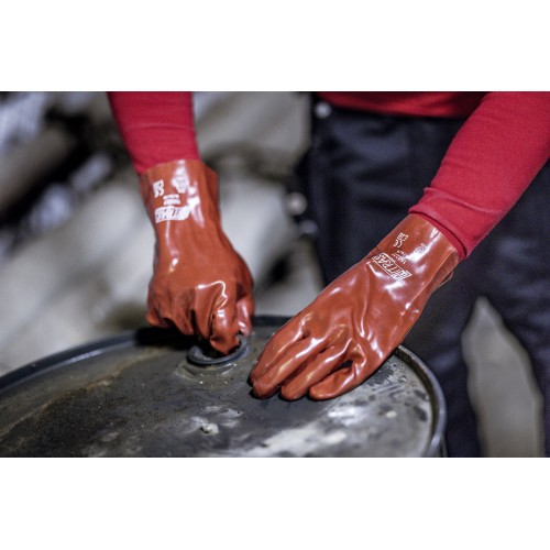 Γάντια PVC 27cm πλήρως επικαλυμμένα 160227