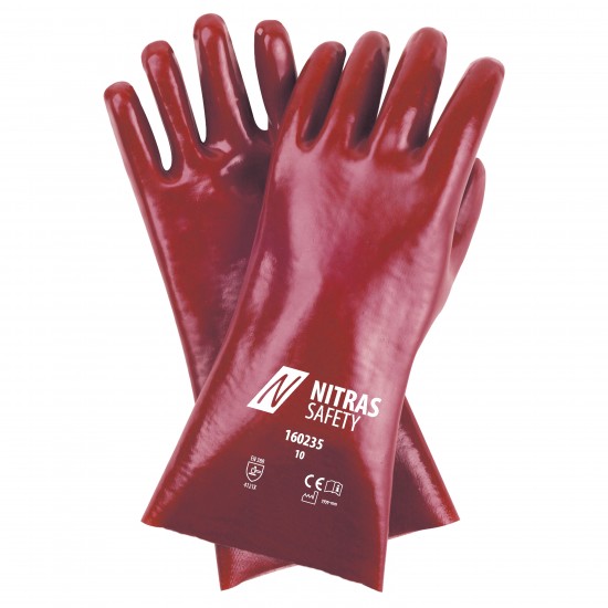 Γάντια PVC με επένδυση 2πλης εμβάπτισης 35cm 160235 Γάντια PVC με επένδυση 2πλης εμβάπτισης 35cm 160235