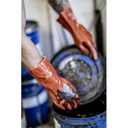 Γάντια PVC με επένδυση 2πλης εμβάπτισης 35cm 160435