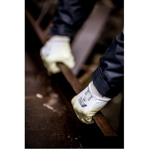 NITRAS Γάντια νιτριλίου ενισχυμένα με επίστρωση 3/4 κίτρινη 3400Χ 