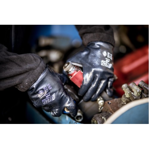 NITRAS Γάντια νιτριλίου ενισχυμένα με πλεκτή μανσέτα Premium 3420P