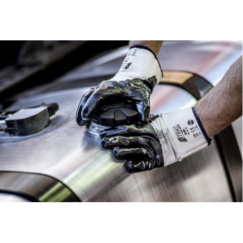 NITRAS Γάντια νιτριλίου ενισχυμένα, υφασμάτινη μανσέτα 3/4 Premium