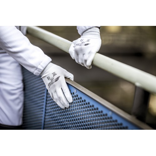 Γάντια προστασίας κοπής PU coating , λευκά 6300