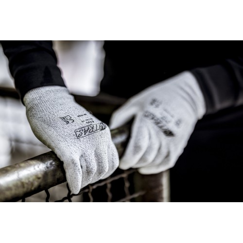 NITRAS Γάντια αντιστατικά PU COATING γκρι 6330