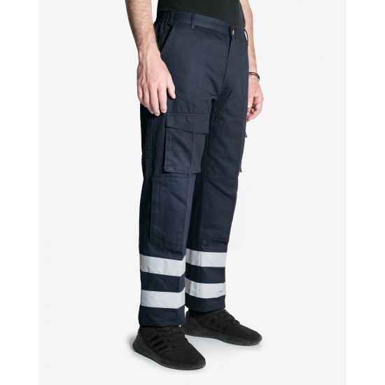 ΠΑΝΤΕΛΟΝΙΑ 65/35 UNI με αντανακλαστικές ταινίες DIAS BLUE NAVY