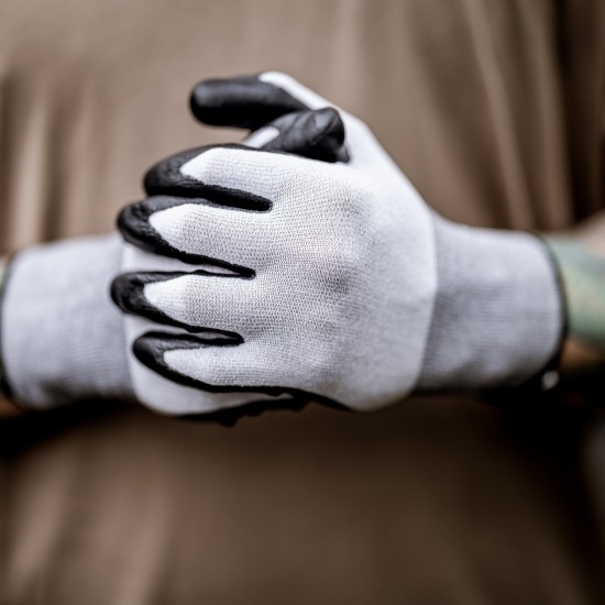 Γάντια προστασίας πλεκτά γκρι με επένδυση PPU SKIN CLEAN 8720