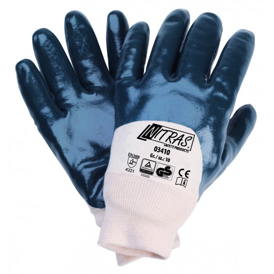 NITRAS Γάντια νιτριλίου 3/4, μπλε 03410