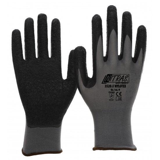 NITRAS Γάντια nylon, με επένδυση latex NYLOTEX 3520 NITRAS Γάντια nylon, με επένδυση latex NYLOTEX 3520