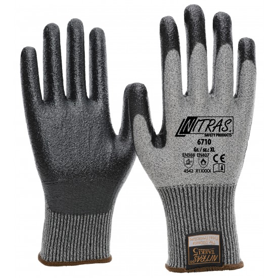 NITRAS Γάντια προστασίας κοπής TAEKI, γκρι 6710